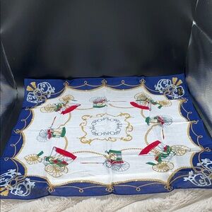 Celine Blue and Gold Scarf
